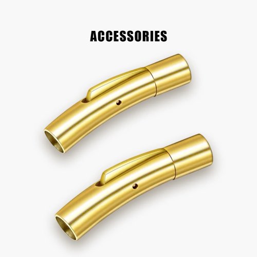 Stainless Steel Curved Bayonet Clasp Push Lock for Bracelet Jewelry Making