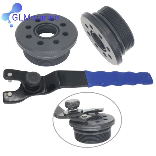 2 Piezas Tornillos de Cilindro de Trim con Llaves para Motor Fuera de Borda Yamaha 100-250 HP 64E-43820-00 64E-43821-00 6E-43821-01