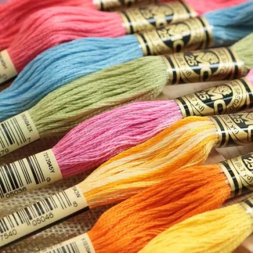 Hilo DMC para bordado de punto de cruz, 482 colores, madeja de algodón de 8 m para labores y pulseras DIY – Elige el número de color