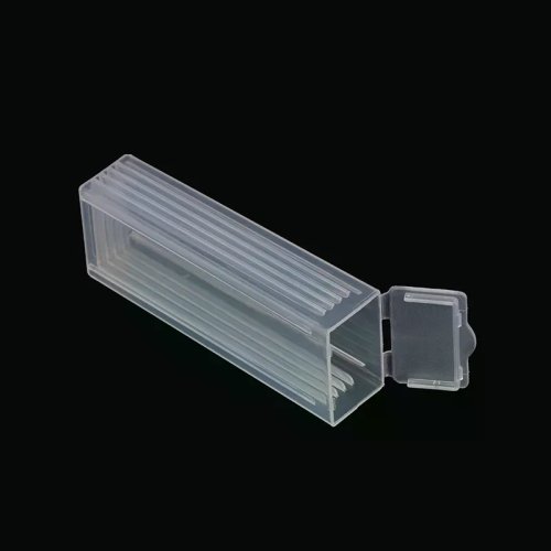 Plastic Microscope Slide Storage Box - Holds 5 Glass Slides, PP Slide Mailer Dispenser
