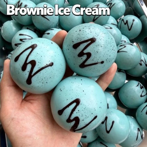 Knusprige Brownie-Eiskugel Squishy Stressabbau Fidget Spielzeug - Knackiges Drück-Spielzeug ASMR Sensorik-Spielzeug