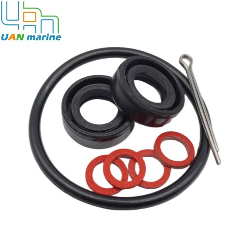Kit de sellos de aceite para cola de motor fuera de borda Yamaha 2/4 tiempos 2.5-6 HP con O-ring 93210-48214 y pasador 93101-13M12-00
