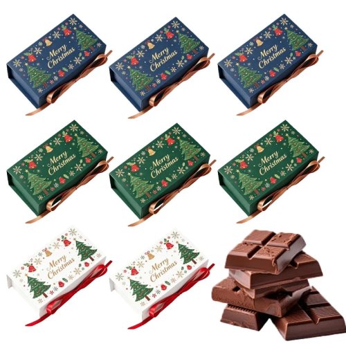5 à 40 pièces – Élégantes petites boîtes cadeaux pour bonbons et chocolats – Présentoir vide pour fête de Noël, souvenir et décoration maison
