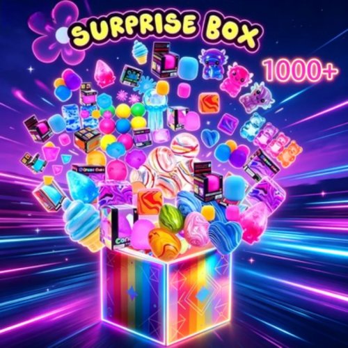 1000+ Pcs Surprise Box Toys – Mystery Fidget Stress Relief Squishy Figures Blind Box