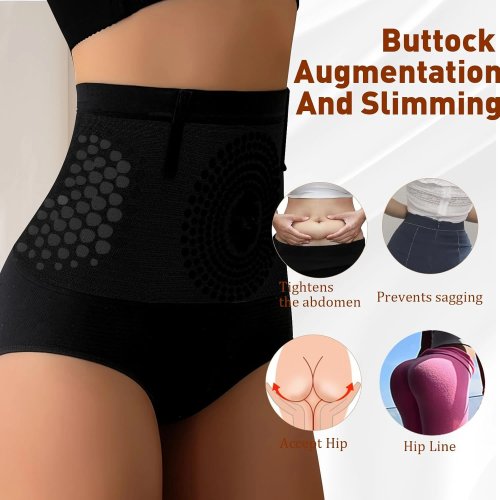 Women's High-Waisted Tummy Control Shapewear Panty - Butt Lifting Postpartum Recovery Briefs