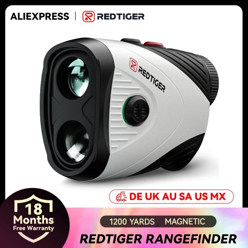 REDTIGER C001 Telémetro láser de golf con inclinación, 1200 yardas, aumento 7x, recargable