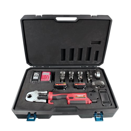 Accu koperen buis persgereedschap, PEX-buis krimptang, sanitair leidingfittings, accu buisperser