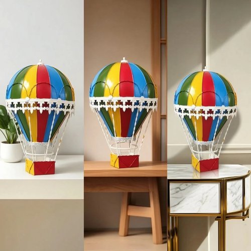 Decorazione Appendibile Mongolfiera da Collezione, Leggera, Pronta per Regalo per Caffè ed Esposizione Foto