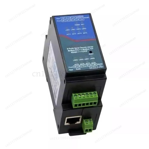8-portowy gateway RS485 na Ethernet Modbus RTU/TCP MQTT JSON Serwer szeregowy na szynę DIN