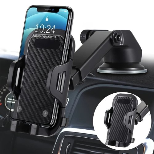 Car Phone Holder Mount, Suction Cup Dashboard Windshield Stand, Universal Bracket for iPhone Xiaomi Huawei Samsung