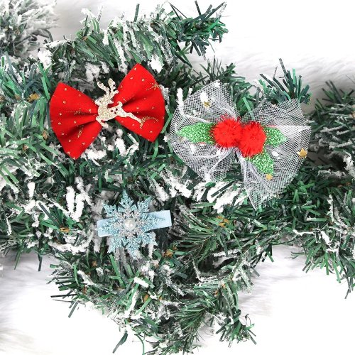 Christmas Hair Clips Set for Women - Bell, Bow, Snowflake & Deer Hairpins, Festive Hair Accessories