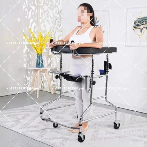 مشاية بأربع أرجل مع مساند للذراع لإعادة التأهيل ودعم الحركة