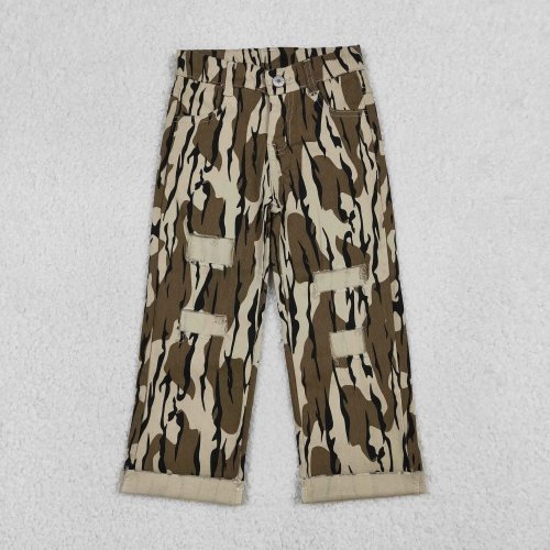 Baby Boys Girls Camo Jeans Toddler Kids Denim Pants with Pockets