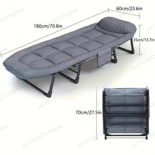 Letto pieghevole portatile da campeggio con materasso, altezza regolabile, per viaggi all'aperto, ospiti a casa, escursionismo