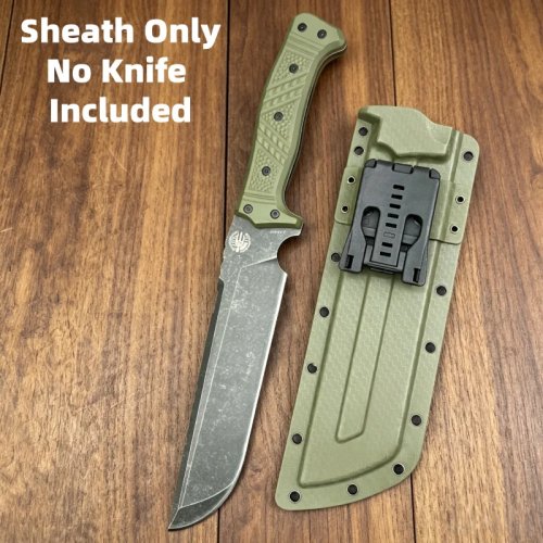 Olive Green Hard Kydex Knife Sheath with Waist Belt Clip, Portable Tool Scabbard – Sheath Only, No Knife Included