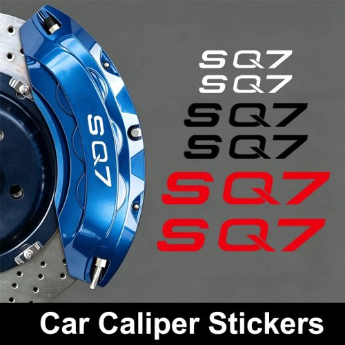 6pcs Decorative Car Sticker Set for Audi SQ7 – Includes Brake Caliper Stickers, Tire Decals, Body Film, and Wheel Emblems