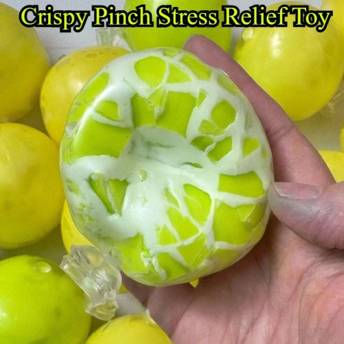 Антистресова іграшка Squishy Лимон і Яблуко Хрустка - Ручна робота куля з воску та глини з хрустким звуком, м'яка та повільно відновлюється, розслаблююча іграшка