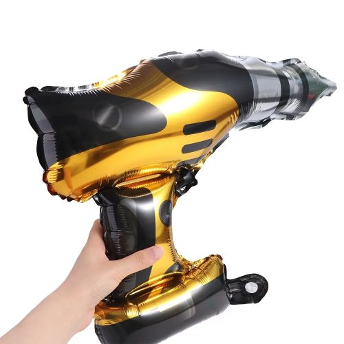 Aluminum Foil Balloons – Power Drill, Hammer & Electric Screwdriver Shapes, Cartoon Inflatable Party Balloons, Thickened & Fun