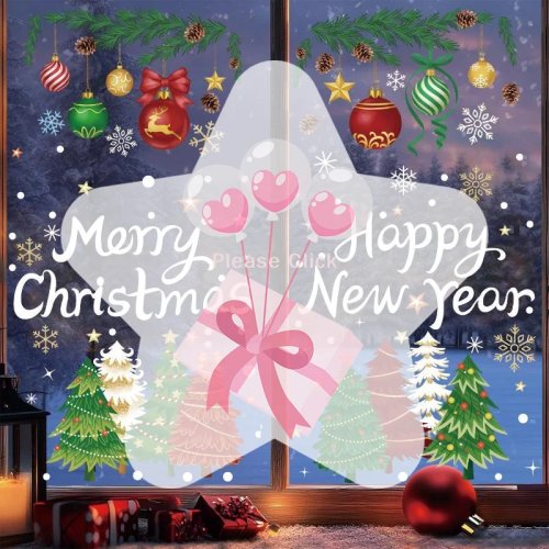 Autocollants de fenêtre de Noël, adhésifs et détachables, motifs elfes mignons pour déco maison, classe et fête des fêtes