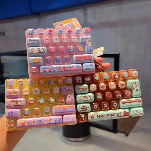 Keycap Fidget Sleutelhanger Anti-Stress Clicker - Stressverlagend Speelgoed, Feestcadeau