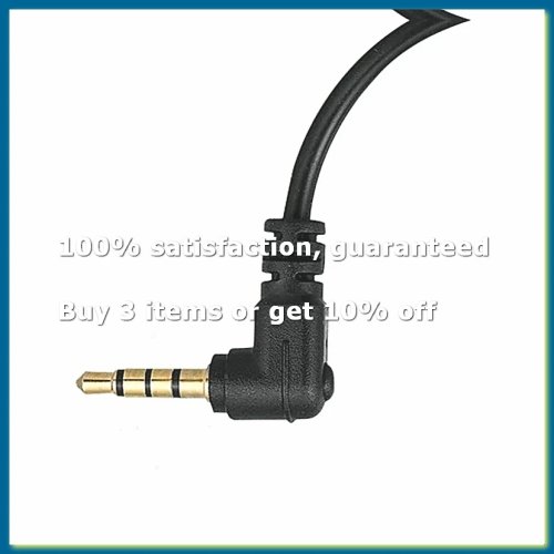 Cable adaptador de micrófono 3.5mm TRS hembra 3 polos a TRRS macho 4 polos en ángulo de 90° – Convertidor de audio estéreo para mic