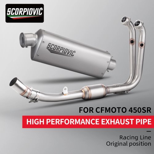 Motorcycle Exhaust Pipe for CFMOTO 450SR 450NK 2022-2025 Stainless Steel Tail Section DB Killer Conversion Kit