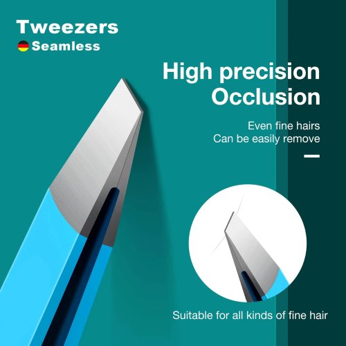 Stainless Steel Slant Tweezers for Eyebrow and Facial Hair, Blackhead & Splinter Removal