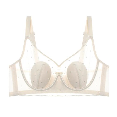 Full Cup Rabbit Ear Bra, Soft Underwire, Ultra Thin, Anti-Sagging, Supportive Women's Intimates, Fits Small to Large Busts