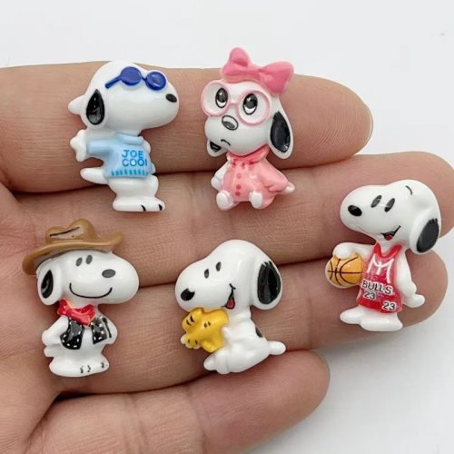 10 ชิ้น อุปกรณ์ DIY สำหรับต่างหู เรซินรูปลูกสุนัข 3D น่ารัก