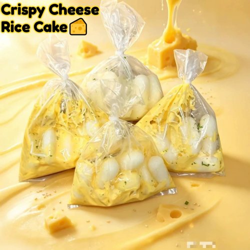 Handmade Crispy Cheese Rice Cake Squishy Pouch - Crackling Wax Balls Stress Relief ASMR Fidget Toy