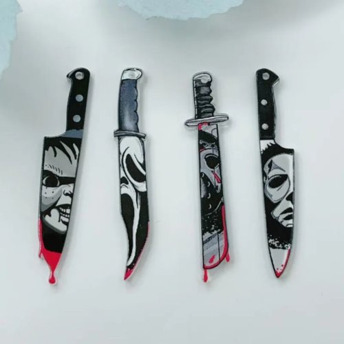 10 Chiếc Mặt Dây Chuyền Acrylic Halloween để Tự Làm Bông Tai Vòng Cổ Phụ Kiện Làm Trang Sức