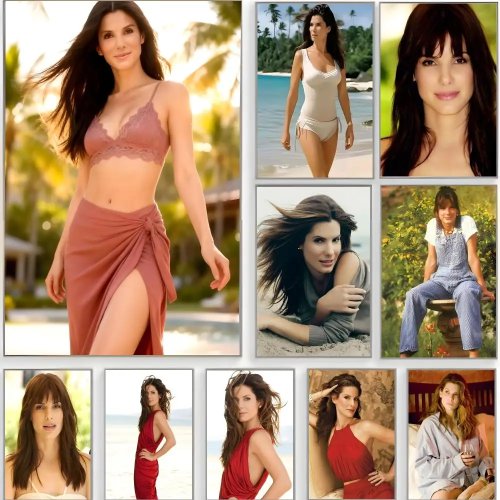 Póster de Sandra Bullock - Decoración de pared clásica para el hogar, autoadhesivo, sin marco