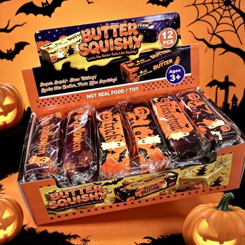 Halloween Special Edition Squishy Zeep Antistress Speelgoed, Gesimuleerde Boter Stressverlichtende Fidget Squishy Bal, Ontspannend Cadeau voor Feest