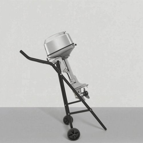Folding Outboard Engine Stand, Portable Boat Motor Trolley, Heavy Duty Display Stand for Storage, Easy Assembly