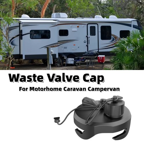 RV Waste Valve Cap with 3/4" GHT Hose Connector, Replacement for Camco RV Sewer Storage Cap, Water Tank Sewer Hose