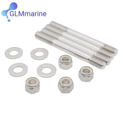 4 Set Gimbal Behuizing Tapeinden 4.25" met Moeren voor Mercruiser Alpha Gen II Bravo 1 2 3 - Vervanging 16-866563 16-818834 818834