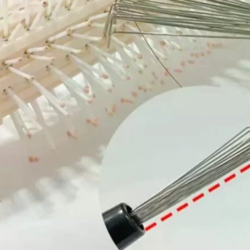 Hair Brush Cleaning Tool with Prongs, Ergonomic Non-Slip Handle for Home & Salon