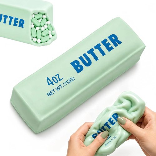 Butterstangen-Squishy Stressball Fidget-Spielzeug ASMR Anti-Stress Knautschtoy für Handentspannung Geschenk
