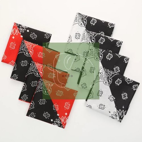 Bandana Persegi Paisley, Bahan Lembut dan Adem, Motif Warna-warni untuk Hiking, Pesta Kostum, dan Sehari-hari