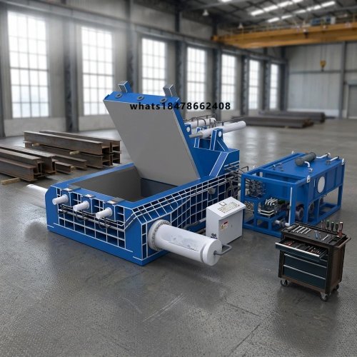 Pressa imballatrice per metalli idraulica automatica per rottami, compattatrice a bricchette, acciaio inossidabile