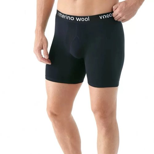 Celana Dalam Boxer Pria 100% Wol Merino – Baselayer Bernapas, Cepat Kering untuk Olahraga & Hiking