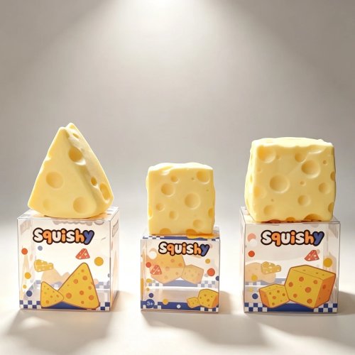 لعبة Vaseline Cheese سكويشي، لعبة فيدجت ناعمة لتخفيف التوتر في المكتب