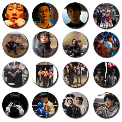 Bloodhounds Soft Button Pin - Kim Geon Woo & Hong Woo Jin K-Drama Brosche Badge Taschenaccessoire Fan Sammler Geschenk