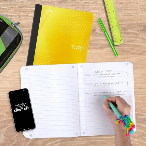 Yellow Wide Ruled Composition Book, 7.5" x 9.75", Lined Notebook for School & Daily Notes