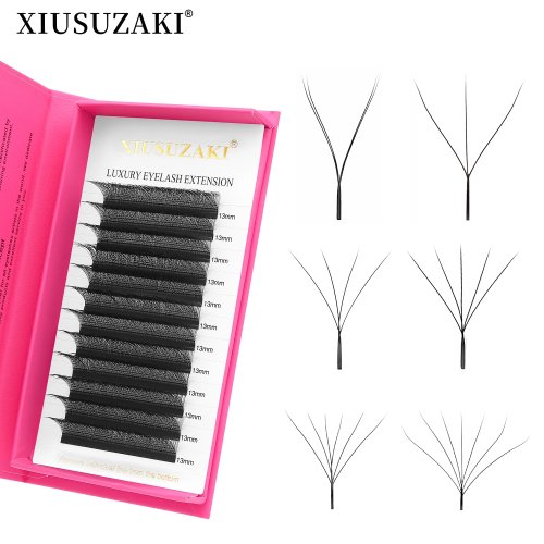 XIUSUZAKI W Shaped Lashes Bloom Premade Fans 2D 3D 4D 5D 6D 7D 8D Individual Eyelash Extensions