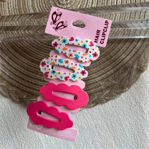 Fermagli per capelli a forma di gatto carini per bambine – stampa floreale farfalla, fermagli a molla BB, accessori per capelli per bambini