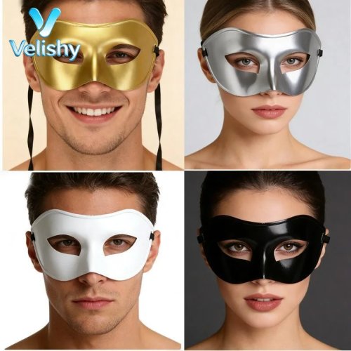 Máscara de Ojos Veneciana de Mujer y Hombre – Disfraz de Pareja Cosplay para Halloween, Carnaval, Fiesta, Baile de Graduación, Tocado, Máscara Facial de Plástico