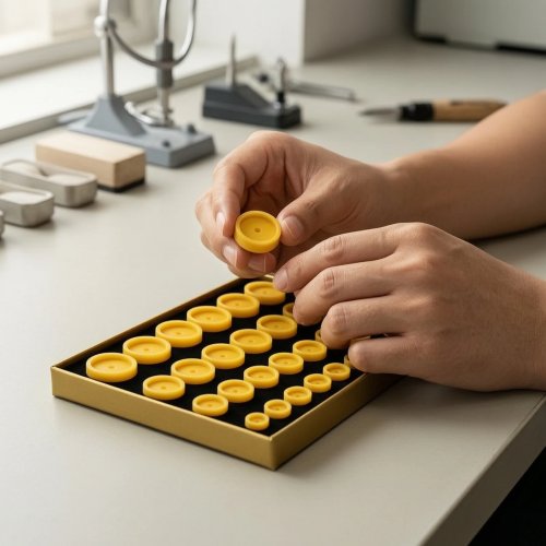 Set de 29 piezas de moldes prensa para cristal de reloj – troqueles roscados para prensa de cristal, huecos y cóncavos, para relojeros y banco de trabajo