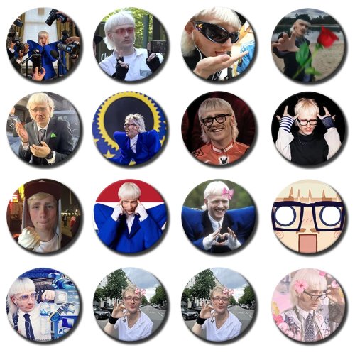 Huy hiệu ghim 58mm ca sĩ nhạc pop Joost Klein, trâm cài meme I Love Joost Klein, ghim cài trang trí túi, mũ, quần áo, quà tặng