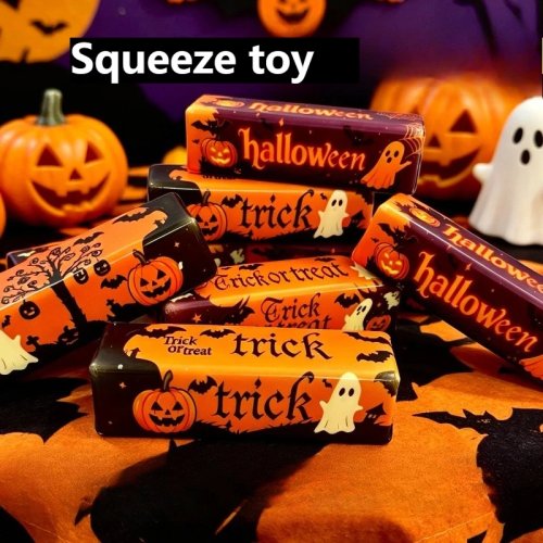 Juguete antiestrés squishy edición especial Halloween, mantequilla simulada, bola squishy fidget para aliviar el estrés, regalo relajante para fiestas